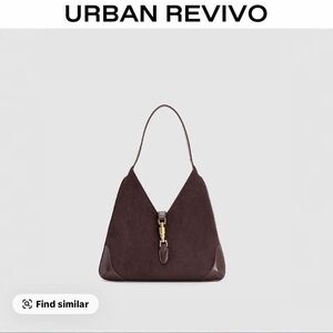 Urban Revivo Dark Brown Hobo Bag